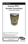 XPO2 Portable Oxygen Concentrator User Manual