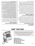 CapTel™ Quick Guide - CapTel Captioned Telephone