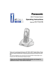 Panasonic KX-TCA155 User Guide