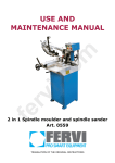 USE AND MAINTENANCE MANUAL