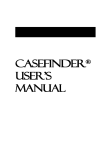 CaseFinder CaseFinder CaseFinder CaseFinder User`s Manual