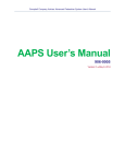 AAPS User`s Manual - Campbell Company Pedestrian Safety