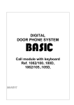 DIGITAL DOOR PHONE SYSTEM Call module with keyboard Ref