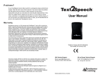 Text2Speech User Manual