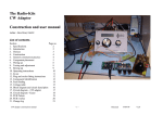 CW Adapter construction manual - Radio-Kits