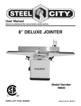 40620 - 8" Deluxe Jointer - Steel City Tool Works