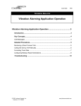 Vibration Alarming Application Operation Technical Bulletin