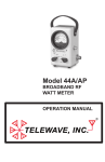 Telewave Wattmeter Model 44A/AP