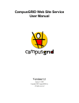 CampusGRID Web Site Service User Manual