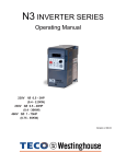 N3 Inverter Series : Operating Manual - TECO