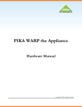 PIKA WARP the Appliance Hardware Manual