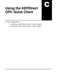 Using the KEPDirect OPC Quick Client