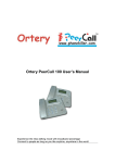 Ortery PeerCall 100 User`s Manual