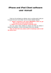 iPhone and iPad Client software user manual