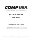 PCI ATA 133 RAID Card SKU: 329470