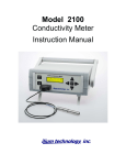 Model 2100 Conductivity Meter Instruction Manual