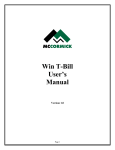 Windows T-Bill Manual - McCormick Systems Inc.