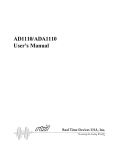 AD1110/ADA1110 User`s Manual