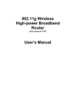 802.11g Wireless High-power Broadband Router User`s Manual