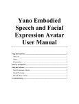 Yano Embodied Speech and Facial Expression Avatar User Manual