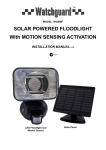 SOLAR POWERED FLOODLIGHT With MOTION SENSING