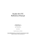 Studio64XTC Manual - Free Pro Audio Schematics