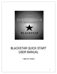 BLACKSTAR QUICK START USER MANUAL