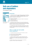 indg402 - Safe use of ladders and stepladders: An employers` guide
