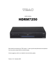 TEAC HDRM7250 Instruction Manual