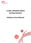 G.SKILL RIPJAWS SR910 Gaming Headset Software User Manual