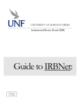 UNF IRBNet User Manual - University of North Florida