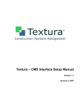 Textura – CMS Interface Setup Manual