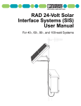 RAD 24-Volt Solar Interface Systems (SIS) User Manual
