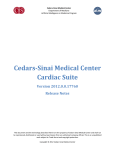 Cedars-Sinai Medical Center Cardiac Suite 2012.4 Release Notes