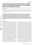 Liquid chromatography quadrupole time-of