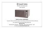 25 Litre microwave oven User manual Model