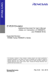 E1/E20 Emulator Additional Document for User`s Manual (Notes on