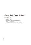 Central Unit Manual.vp - Close Talk Conference System