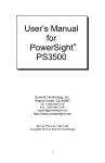 User`s Manual for PowerSight PS3500