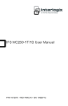 IFS MC250-1T/1S User Manual - Utcfssecurityproductspages.eu