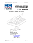 model 820 series shallow mount plate barrier