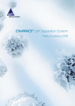 CliniMACS® Cell Separation System, Product catalog 2008