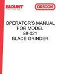 88-021 Blade Grinder Manual