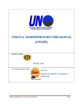 UNSCTCC ADMINISTRATOR`S USER MANUAL (ONLINE)