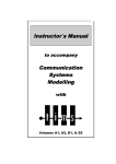 Instructor`s Manual Communication Systems Modelling