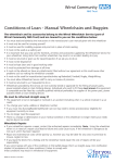 Conditions of Loan - Manual Wheelchairs and Buggies