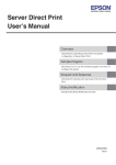 Server Direct Print User`s Manual - Epson America, Inc.