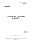 GPSView 2003 User Manual for CXD2951