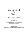 GLHEPro User Manual - Building & Environmental Thermal Systems