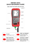 DWYER 1207A QUICK REFERENCE GUIDE